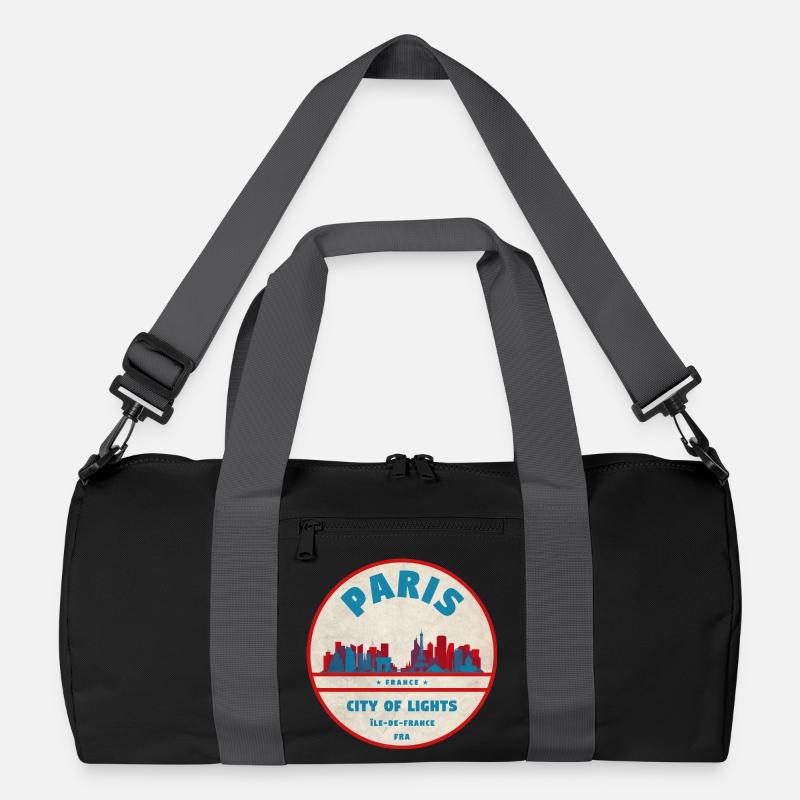 Pariser Stadtlichter Retro Abzeichen Recycelte Duffel Bag