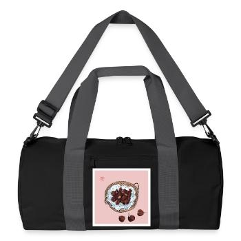 Châtaignes - Sac de sport recyclé - noir/gris graphite - Devant