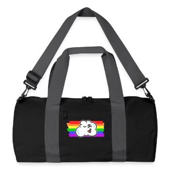 Rainbow Transgender LGBT Gay Rights - Recycled Duffel Bag - black/graphite grey - Front