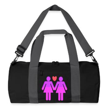 Lgbt Gleichgeschlechtliche Partnerschaft Liebe - Recycelte Duffel Bag - Schwarz/Graphitgrau - Vorne