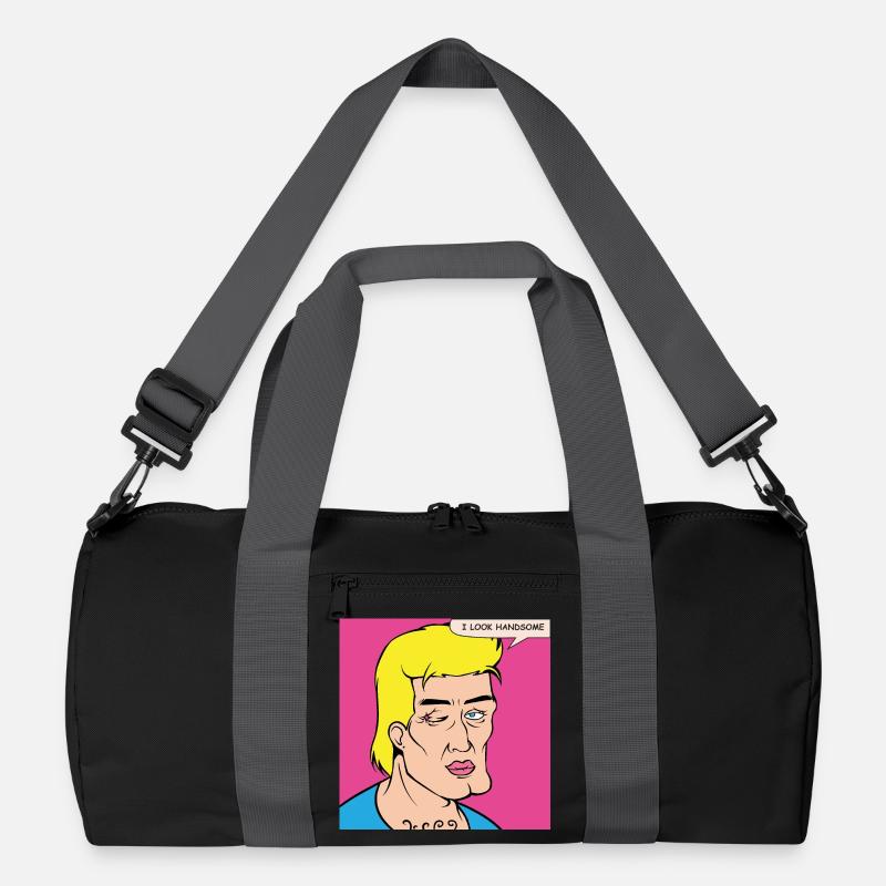 Pop-Art Selbstlob im Comicstil Recycelte Duffel Bag