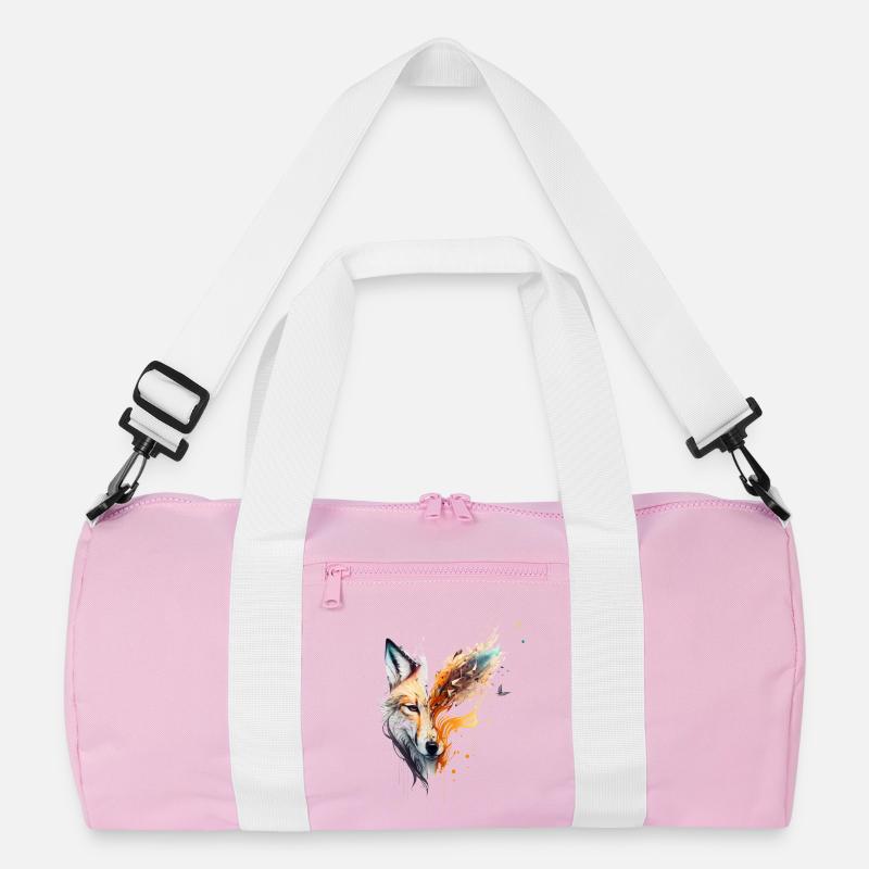 Schöner Fuchskopf der vom Wind verweht wird Recycelte Duffel Bag