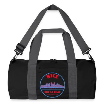 Belle silhouette de la ville de La Belle - Sac de sport recyclé - noir/gris graphite - Devant