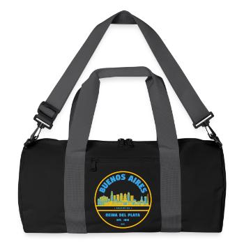 Buenos Aires Skyline Reina del Plata - Recycled Duffel Bag - black/graphite grey - Front