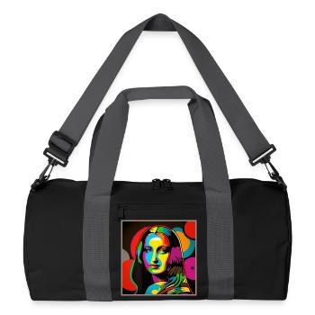Porte Pop Art - Sac de sport recyclé - noir/gris graphite - Devant