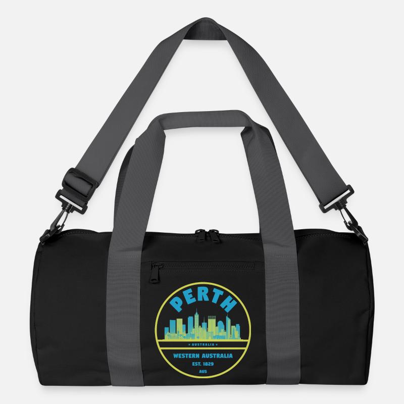 Perth Skyline Vintage Abzeichen Recycelte Duffel Bag