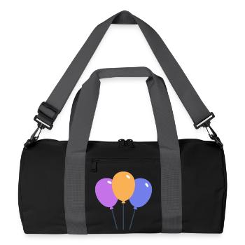 Farbige Luftballons - Recycelte Duffel Bag - Schwarz/Graphitgrau - Vorne
