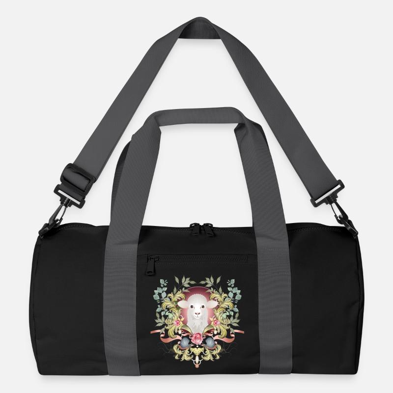 enchanting Easter lamb in a lavishly decorated frame Recycled Duffel Bag
