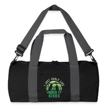 Vogel Design - Recycelte Duffel Bag - Schwarz/Graphitgrau - Vorne