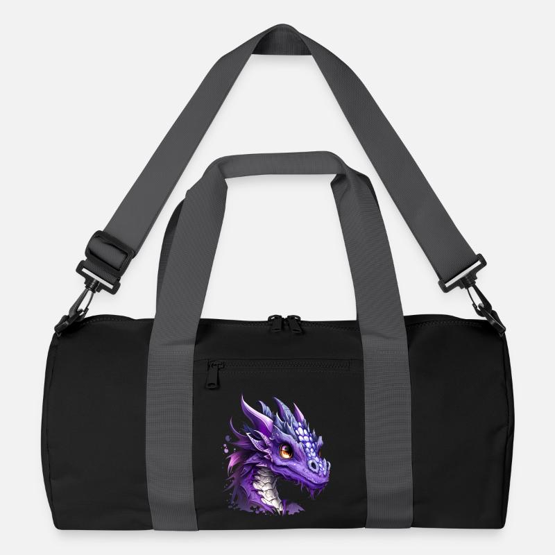 Kawaii Lila Drache Recycelte Duffel Bag
