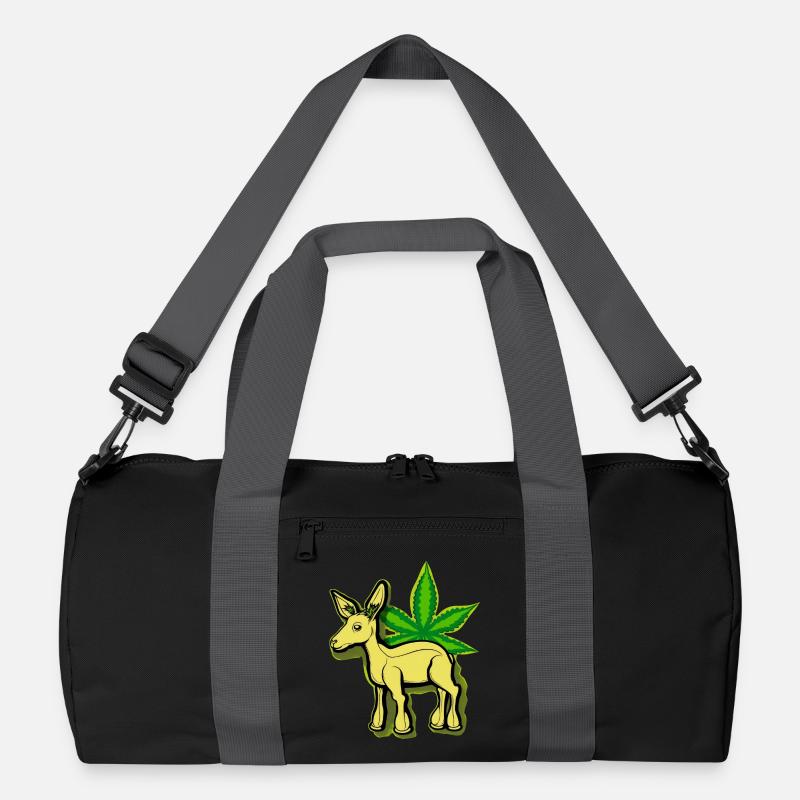 Biche Cannabis-Cartoon Cannabiche 05 ohne Tippfehler Recycelte Duffel Bag