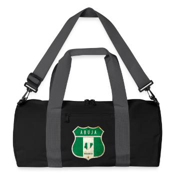 Design du drapeau d'Abuja, Nigeria - Sac de sport recyclé - noir/gris graphite - Devant