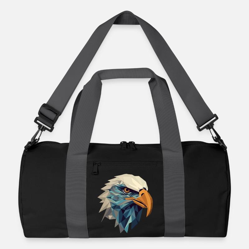 Stilisierter, geometrischer Adler Recycelte Duffel Bag