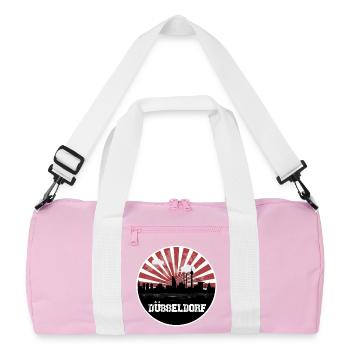 Match à domicile de Düsseldorf Skyline - Sac de sport recyclé - rose/blanc - Devant