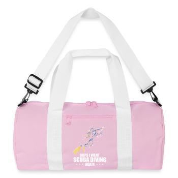 Scuba Diving Dive Design - Recycled Duffel Bag - pink/white - Front