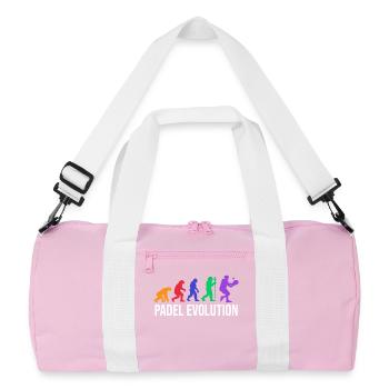 Padel Evolution Spieler Padelteam Statement Sport - Recycelte Duffel Bag - Rosa/Weiß - Vorne