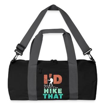Hiking Hiker Statement Mountain Summit Mountaineering - Recycled Duffel Bag - black/graphite grey - Front