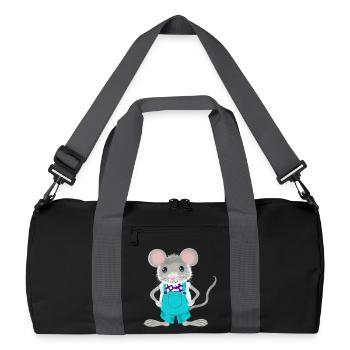 mignonne et élégante petite souris - Sac de sport recyclé - noir/gris graphite - Devant