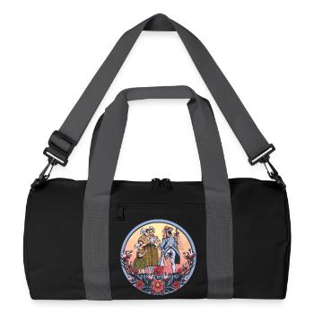 Folklore sorabe – Costumes et danses traditionnels - Sac de sport recyclé - noir/gris graphite - Devant