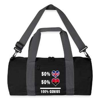 Angola et Grande-Bretagne 100% Genius Flag - Sac de sport recyclé - noir/gris graphite - Devant