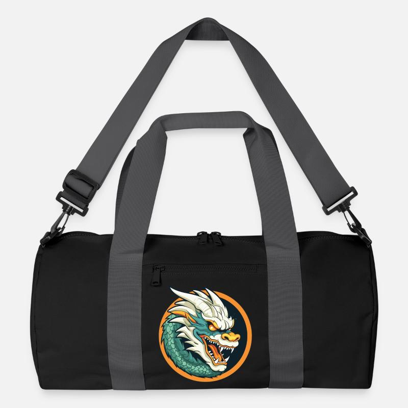 Drachenwappen: Glut-Drachen-Emblem Recycelte Duffel Bag