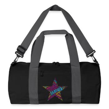 LGBTQIA+ Star Word Cloud Lgbt Gay Pride T-Shirt - Sac de sport recyclé - noir/gris graphite - Devant