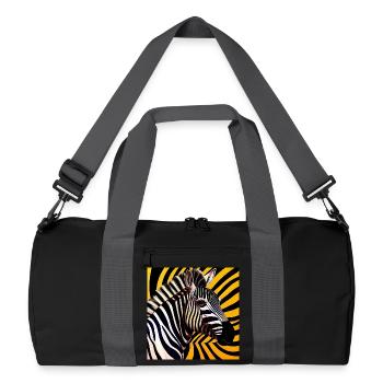 Zebra - Recycelte Duffel Bag - Schwarz/Graphitgrau - Vorne