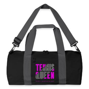 Tennis Königin - Recycelte Duffel Bag - Schwarz/Graphitgrau - Vorne
