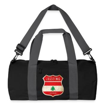 Design du drapeau des armoiries de Jezzine, Liban - Sac de sport recyclé - noir/gris graphite - Devant
