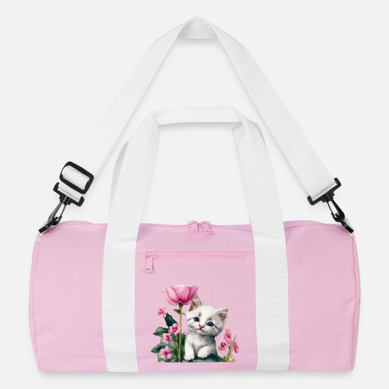 Weißes Kätzchen Recycelte Duffel Bag