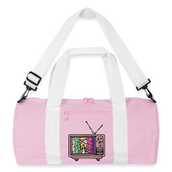 TV Nuit Streaming Cinéma Films Télévision - Sac de sport recyclé - rose/blanc - Devant