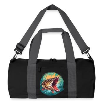 Hecht - Recycelte Duffel Bag - Schwarz/Graphitgrau - Vorne