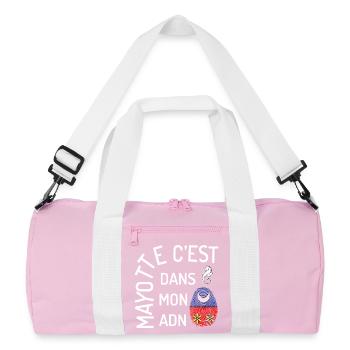 T SHIRT MAYOTTE C'EST DANS MON ADN - Sac de sport recyclé - rose/blanc - Devant