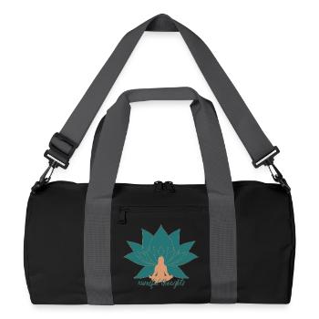 Mindful Thoughts Lotus Yoga Design - Recycled Duffel Bag - black/graphite grey - Front