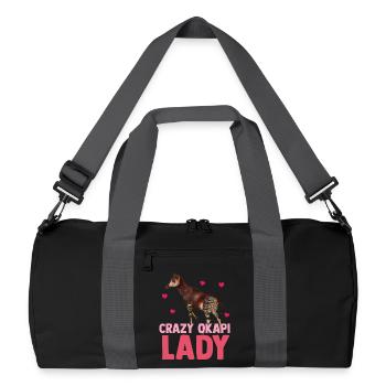 In the heart of Okapi Forest - Recycled Duffel Bag - black/graphite grey - Front