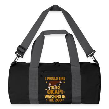 Okapi in harmony with nature - Recycled Duffel Bag - black/graphite grey - Front