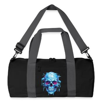 Neon Eis Schädelkunst - Recycled Duffel Bag - black/graphite grey - Front