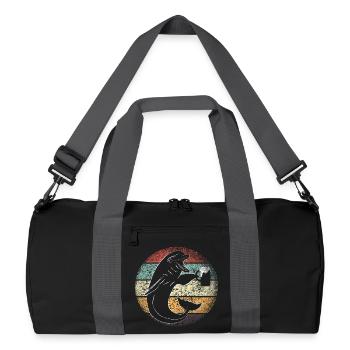Fête dauphin avec bière sur la plage - festival en octobre - Sac de sport recyclé - noir/gris graphite - Devant