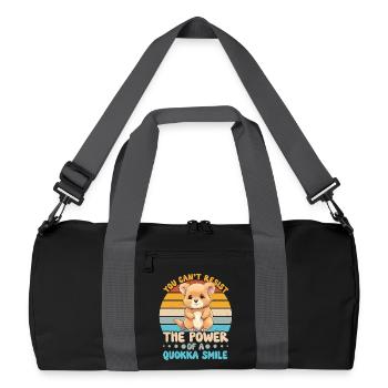 Le pouvoir du quokka : les sourires - Sac de sport recyclé - noir/gris graphite - Devant