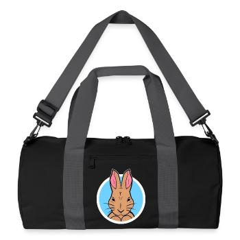 Animal préféré Bunny Stuffed Animal Pets Animaux - Sac de sport recyclé - noir/gris graphite - Devant