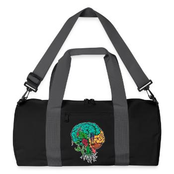Nachhaltigkeit Umwelt Umweltschützer Baum Erde - Recycelte Duffel Bag - Schwarz/Graphitgrau - Vorne