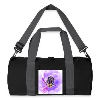 Cheval sauvage coloré élégant - Sac de sport recyclé - noir/gris graphite - Devant