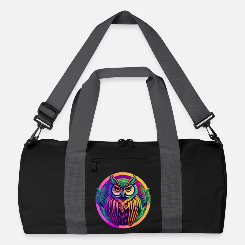 Eule - Recycelte Duffel Bag - Schwarz/Graphitgrau