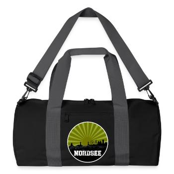 North Sea Retro Line - Recycled Duffel Bag - black/graphite grey - Front
