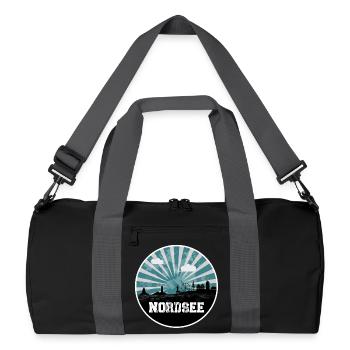 North Sea Blue Hour Skyline - Recycled Duffel Bag - black/graphite grey - Front