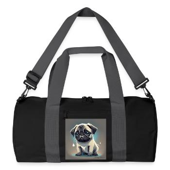 Carlin amoureux les larmes aux yeux - Sac de sport recyclé - noir/gris graphite - Devant