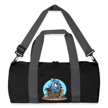 Chemise désespérée de pollution des poissons - Sac de sport recyclé - noir/gris graphite - Devant