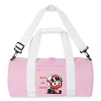 Noah on board - Recycled Duffel Bag - pink/white - Front