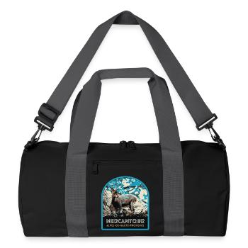 Écusson Chamois Mercantour : Faune Alpine - Sac de sport recyclé - noir/gris graphite - Devant