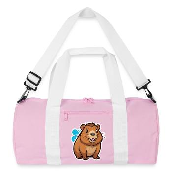 Capybara - Recycled Duffel Bag - pink/white - Front